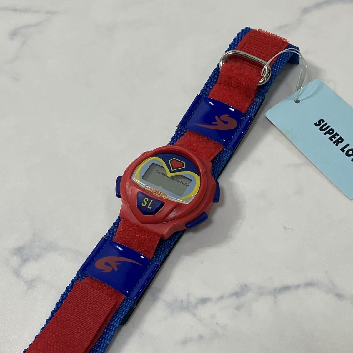 美品 SUPER LOVERS 腕時計 デジタル マジックテープ拍卖
