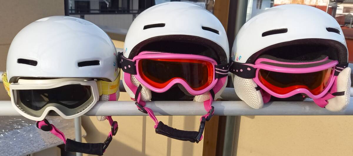 子ども用ジュニア用ヘルメット FOLIO FH17J & ゴーグル 3セット拍卖