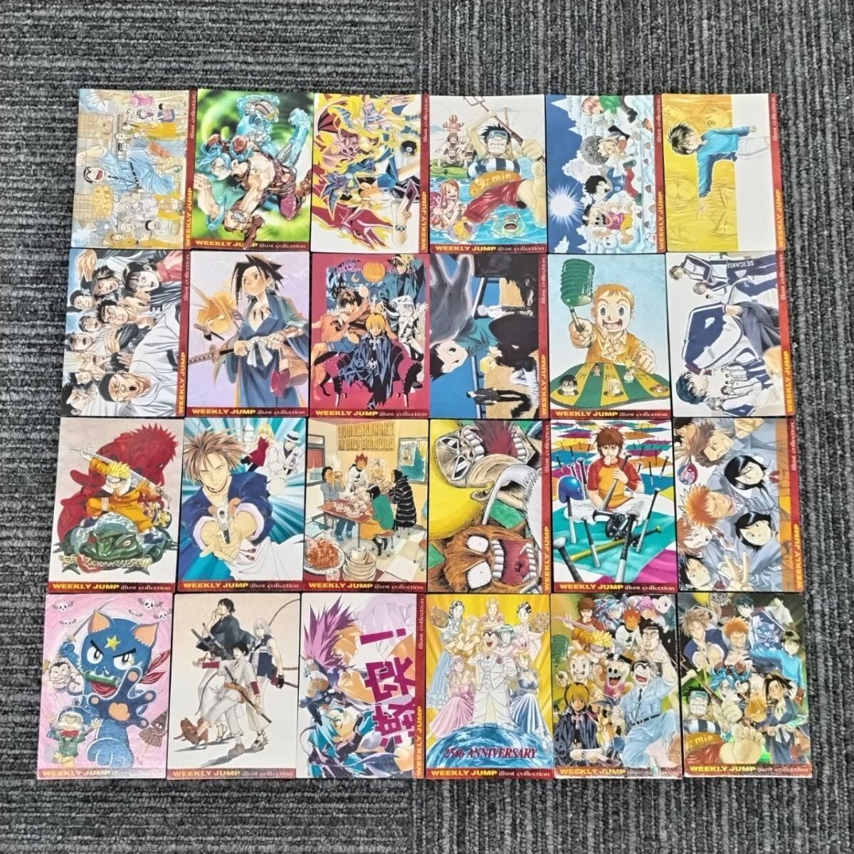 TOY6720★ ジャンプフェスタ2002 WJカードセット(ワンピース 遊戯王 ジョジョ こち亀 ナルト 他) 全24種類 コンプリートセット IH拍卖