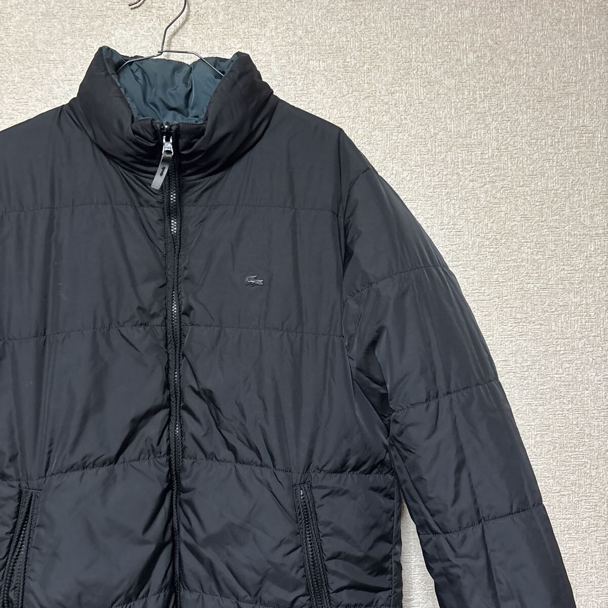 美品【ダウンぱんぱん】 LACOSTE (ラコステ)リバーシブル ダウンジャケット 50/4 ユニセックス レディースXL相当 メンズMサイズ相当拍卖