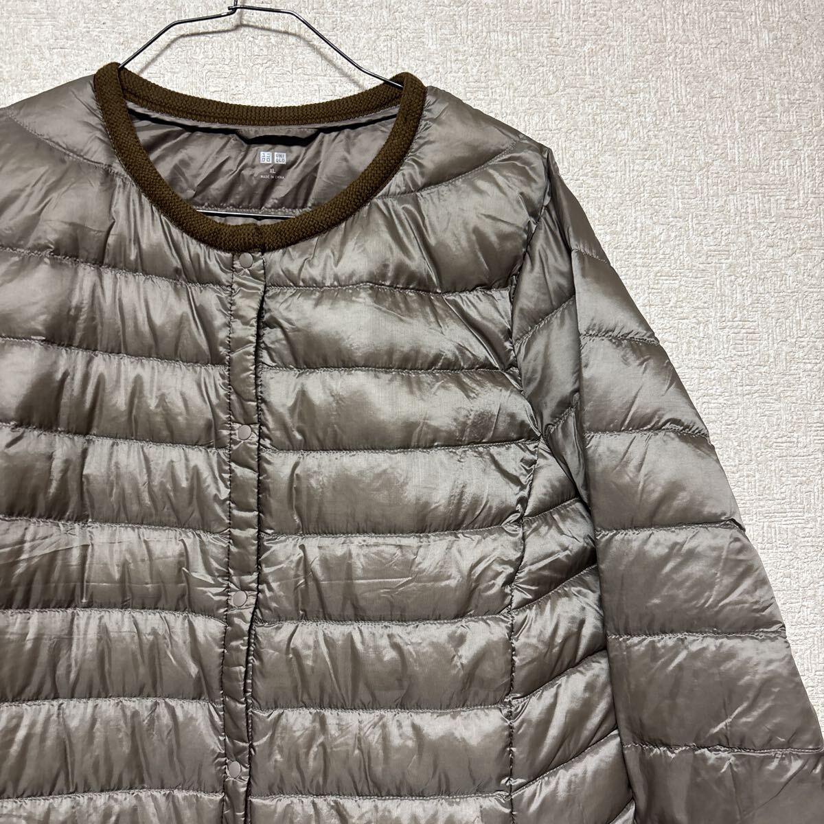 【1点物】 リメイク品 UNIQLO ユニクロ ウルトラライトダウン コンパクトジャケット ウィメンズ ノーカラー ダウンジャケット XLサイズ拍卖