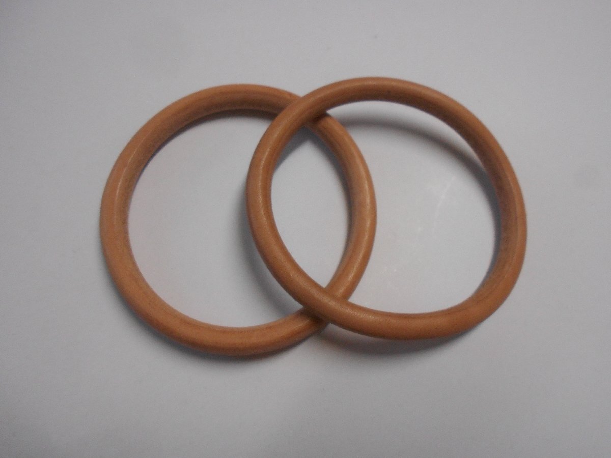 2個 イカリング M ベージュ ブレスレット レザー 革 訳あり f459拍卖