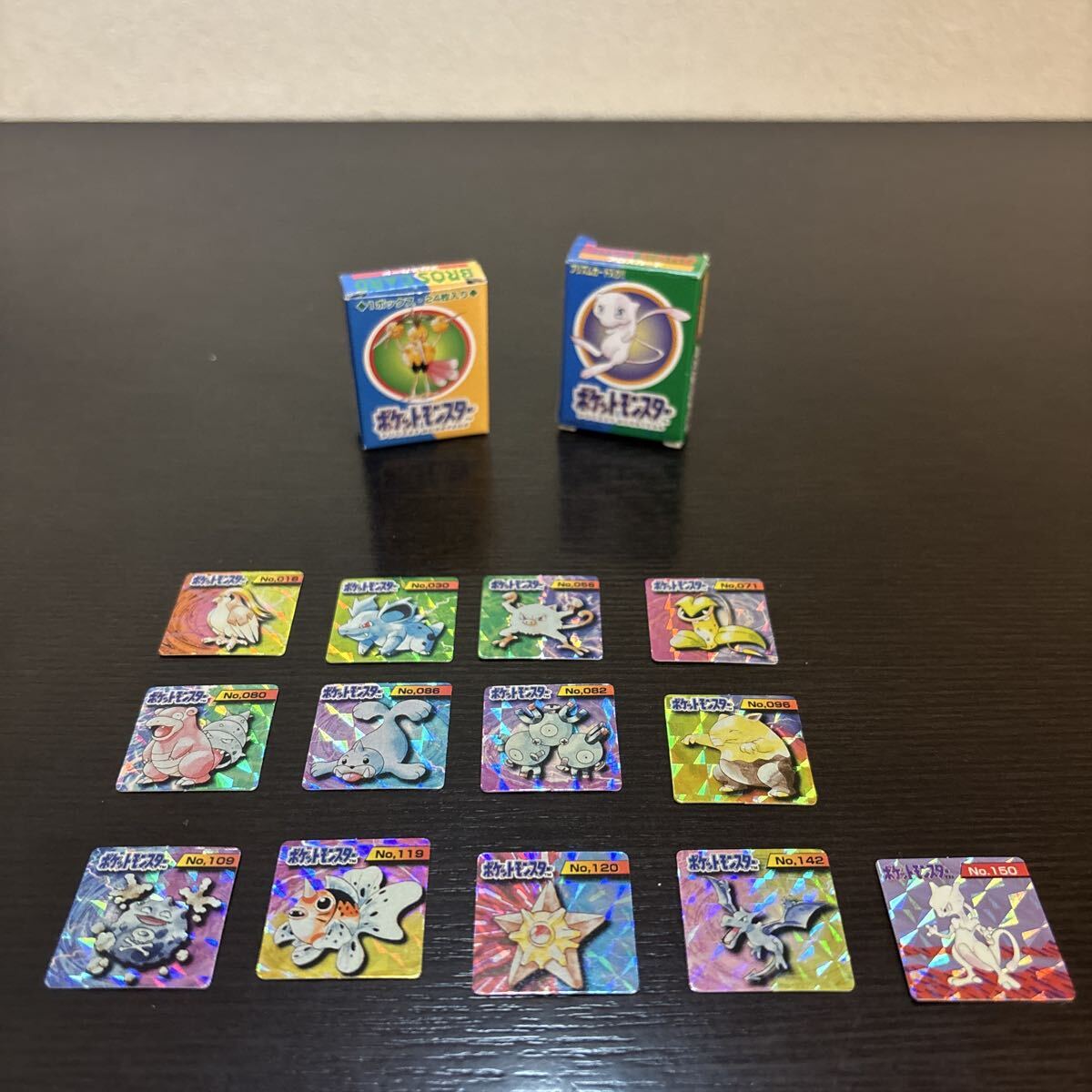 ご注意! ポケットモンスター ブロスカード BROSCARD キラ 13種 中古品 No.150 ミュウツー 他 ポケモン カード (ボックスは参考)拍卖