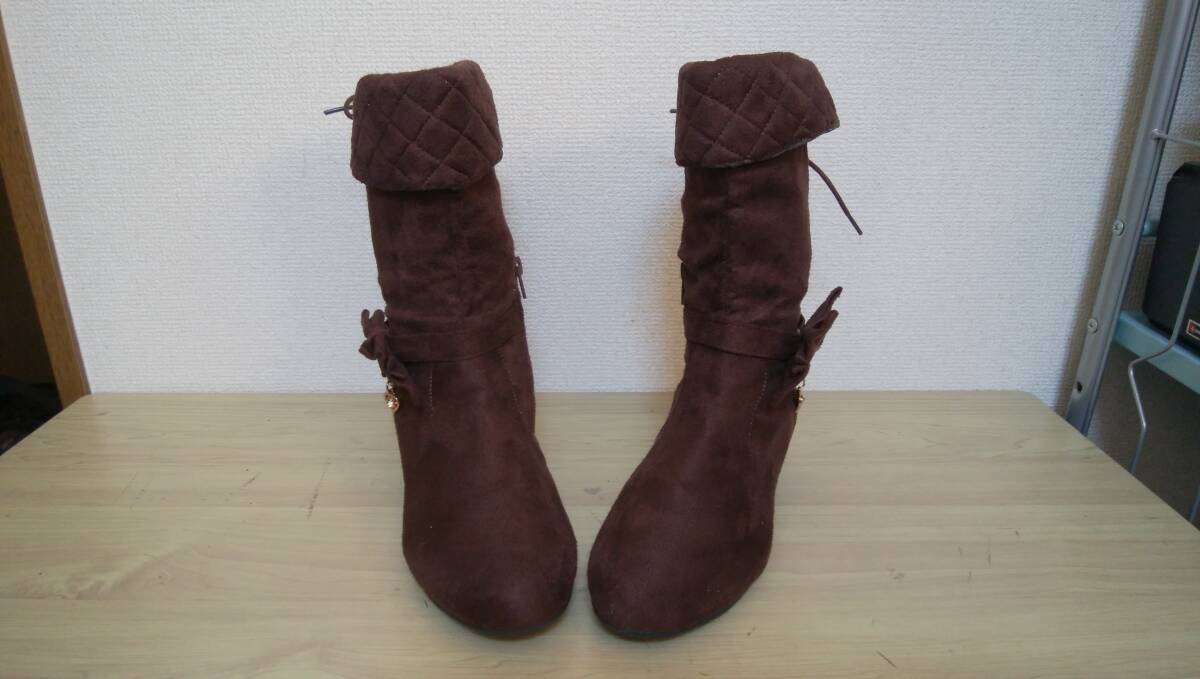 〇【中古品】ロングブーツ 靴底サイズ表記 22.0cm ①拍卖