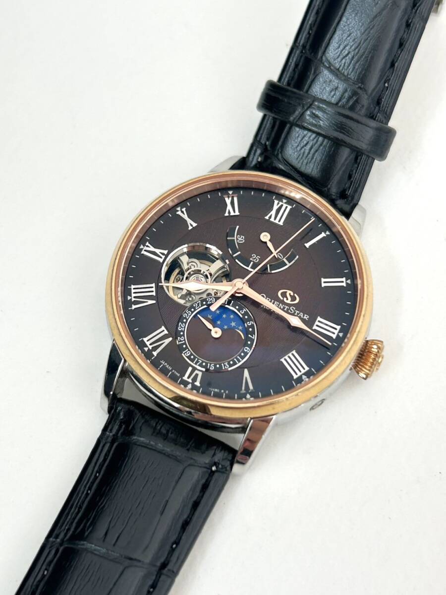 B16)100円~良品 ORIENT STAR/オリエントスター メカニカルムーンフェイズ プレステージショップ限定 RK-AY0105Y 拍卖