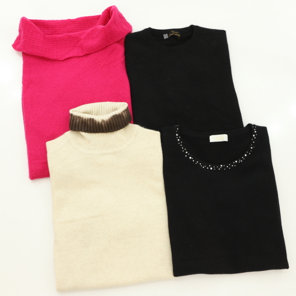 ☆カシミヤ100%セータ4枚組 HALF拍卖