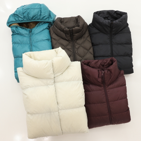 ☆ハイロフト他 ユニクロ ダウンジャケット&ベスト5枚組 WH他拍卖