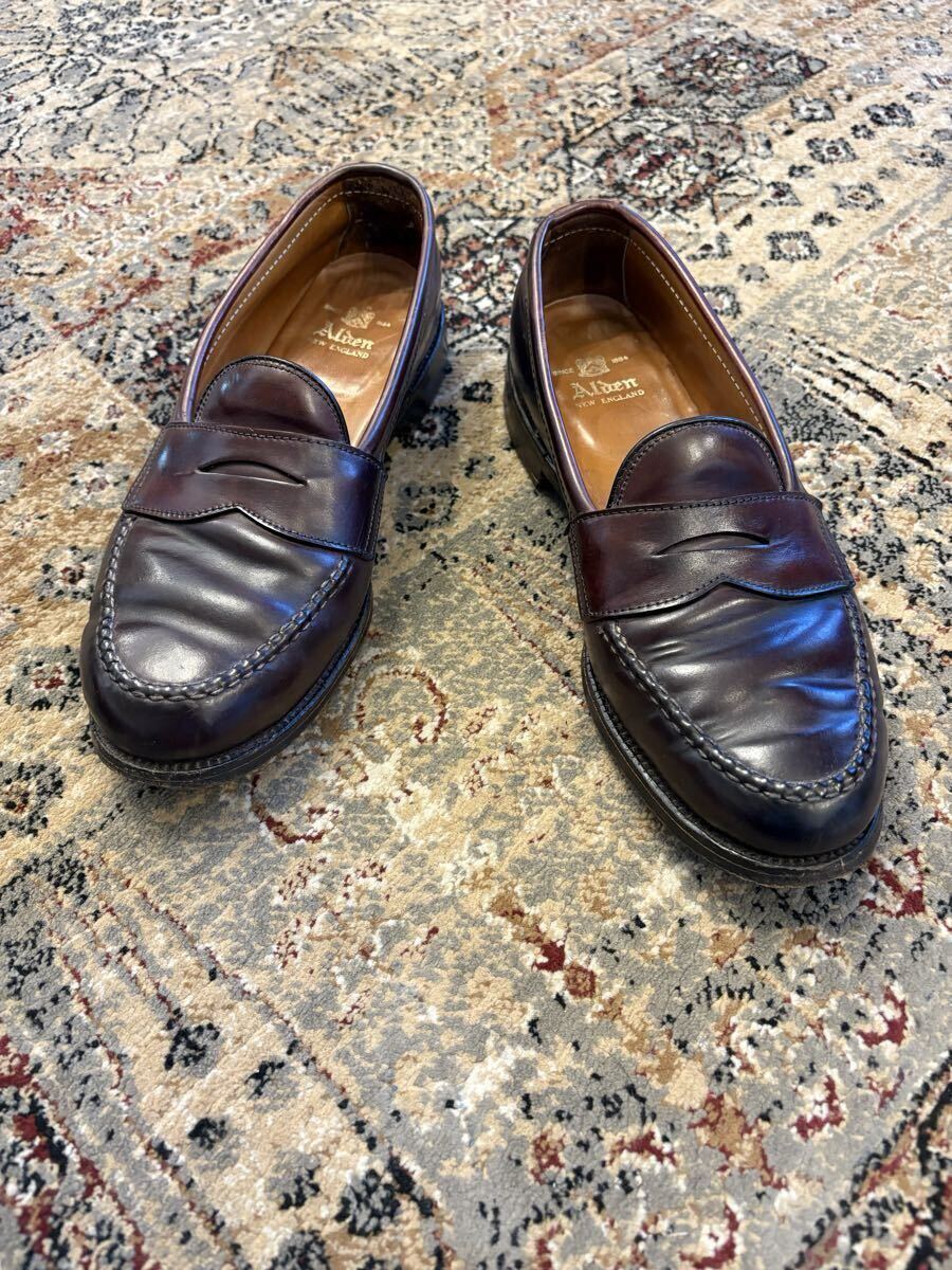 オールデン Alden ALDEN コードバン 革靴 バーガンディ ブルックスブラザーズ USA 7 1/2拍卖