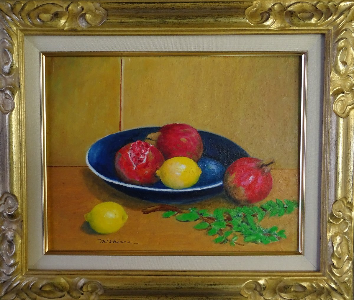 ・作者: 三嶋 敬之助 ・画題: 静物 ・技法: 油彩画(原画) No-2-1-R4.10.25-38.-拍卖