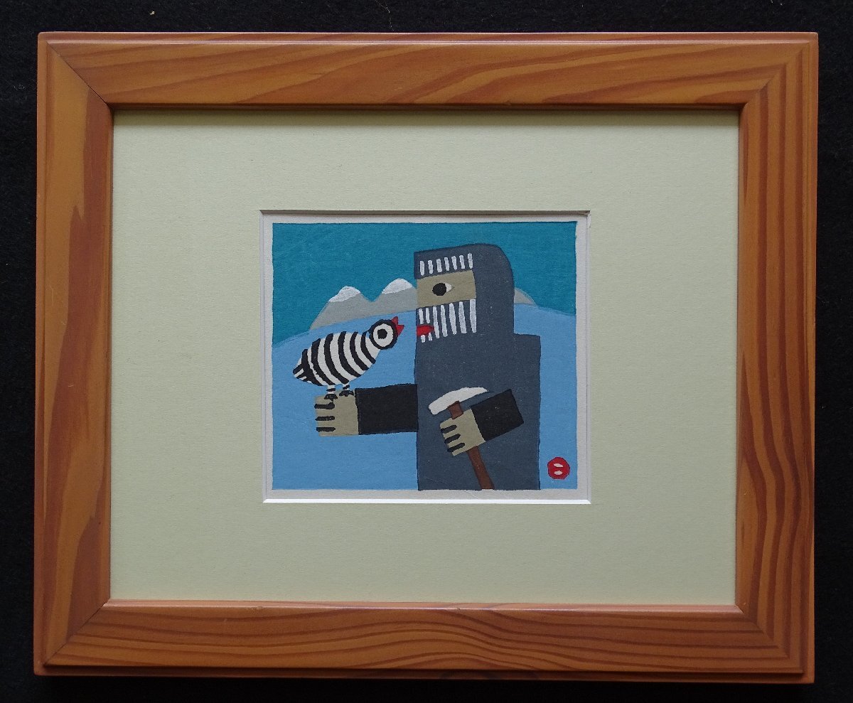 ・作者: F・K(作者不詳) ・画題: 鳥語る ・木版画 ・NO-R6-4-15.8拍卖