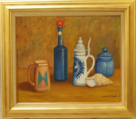 作者・三嶋 敬之助 ・画題:「静物」・技法: 油彩画(原画) (A1-HIO-R4-6-16-25.8) 拍卖
