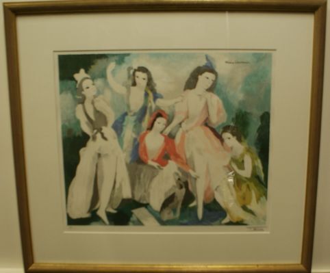 ・作者名: ・マリー・ローランサン 作 ・画題: ・人物 ・技法: ・(リトグラフ) (R4-6-19-18.5)拍卖