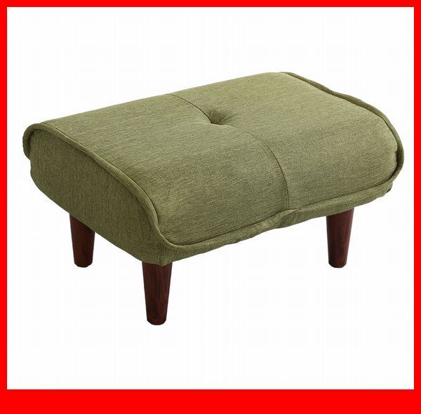 オットマン★ソファ オットマン/布地 ポケットコイル/ロータイプ サイドテーブル スツールにも/日本製 完成品/グリーン/a2拍卖