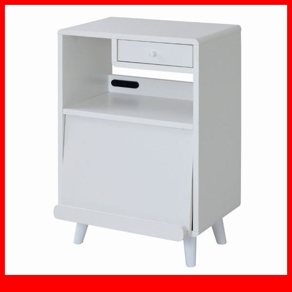 食器棚★新品/一人暮らしに寄り添う 食器棚/北欧風 コンパクト 幅50cm コンセント付き フラップ扉 機能多数 背面化粧/ホワイト/a4拍卖