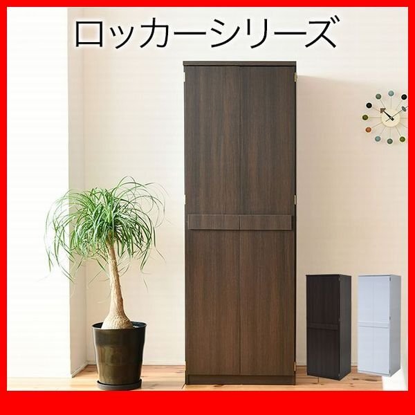 ロッカー 箪笥★壁面収納シリーズ 整理タンス/洋服タンス リビング収納 可動棚 木製/木目調 ダークブラウン/a1拍卖