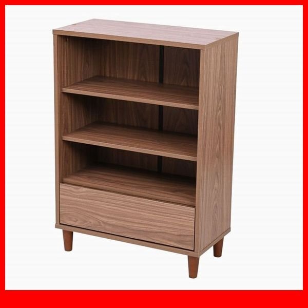 キャビネット★新品/Adatto オープン&チェスト/オープン収納 引き出し収納/本棚 ディスプレイラック 多目的収納 可動棚/ブラウン/a1拍卖