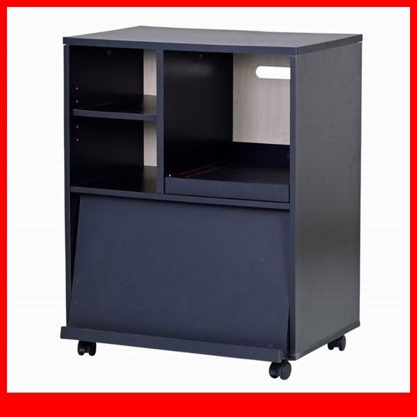 キッチンカウンター★新品/コンパクト キッチンカウンター/コンセント キャンスター付 スライド収納 フラップ扉 背面化粧/黒 ナチュラル/a1拍卖