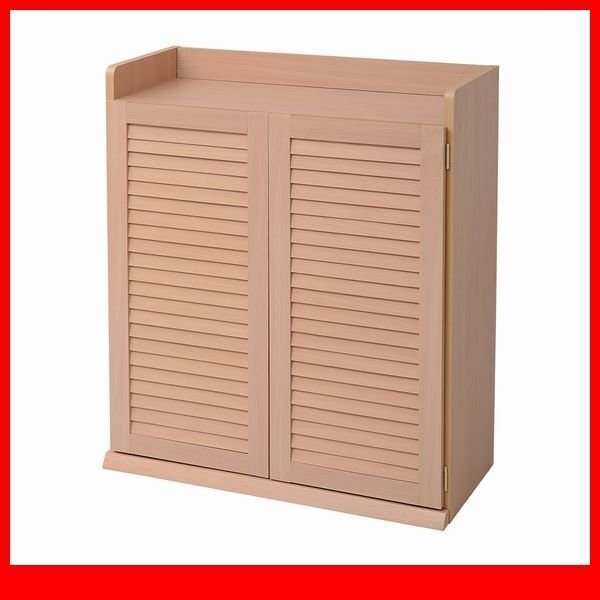 下駄箱★ルーバーシューズボックス 幅75cm 単品/靴箱 シューズラック 下足入れ 玄関収納/薄型 可動棚/ナチュラル/限定 特価/SGTA-0102/a3拍卖