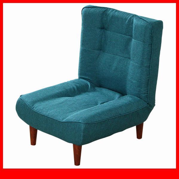 ソファ★1人掛ハイバックソファ 布地 ローソファ 座椅子にも ポケットコイル 3段階リクライニング 日本製 完成品/ターコイズブルー/a5拍卖