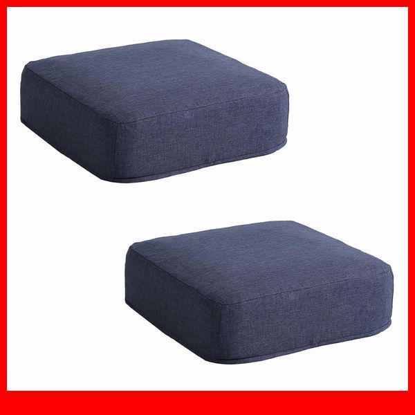 クッション★カバーリング低反発クッション 2個 座布団/洗濯可能なクッションカバー 角型/シンプル 和室 洋室/厚さ16cm/日本製/ブルー/a3拍卖