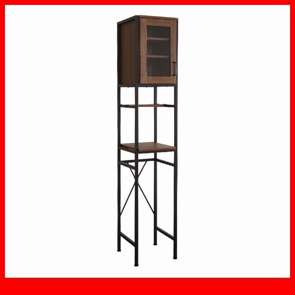 キッチン収納★新品/ヴィンテージごみ箱上ラック すきま収納 幅35cm/木目調 ブラウン/食器 家電収納/ウォールナット/a3拍卖