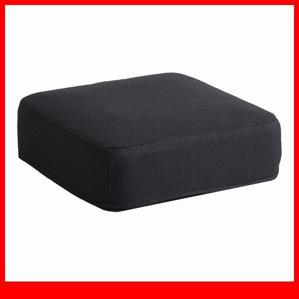 クッション★カバーリング低反発クッション 1個 座布団/洗濯可能なクッションカバー 角型/シンプル 和室 洋室/厚さ16cm/日本製/ブラック/a2拍卖