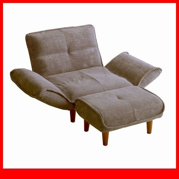 ソファ★コンパクトソファ 1人掛け オットマン/背もたれ 肘掛け リクライニング/ポケットコイル/ロー ハイタイプ/ブラウン/特価 限定/a2拍卖