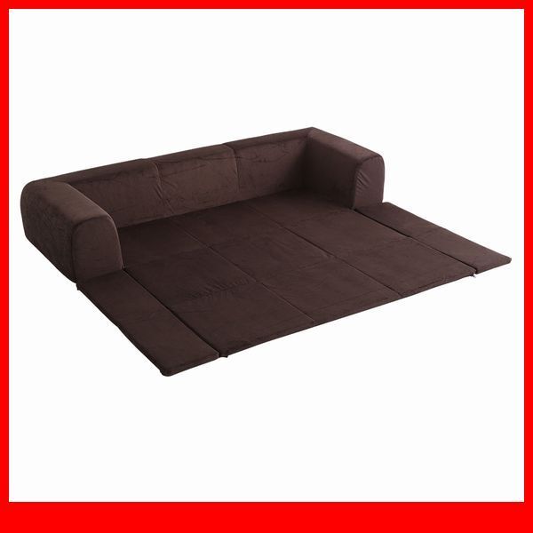 ソファ★新品/フロアマット付きソファ Lサイズ/ローソファ フロアーソファ/お家で洗えるカバーリングタイプ 布地/日本製/起毛ブラウン/a6拍卖