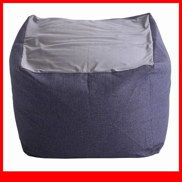 クッション★おしゃれなキューブ型ビーズクッション Mサイズ/日本製 洗えるカバー 布地/ソファ 椅子/ブルー/a2拍卖