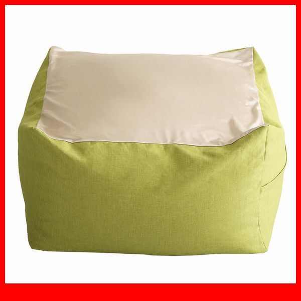 クッション★おしゃれでかわいいキューブ型ビーズクッション XLサイズ/日本製 洗えるカバー 布地/ソファ 椅子 スツール/ライトグリーン/a3拍卖