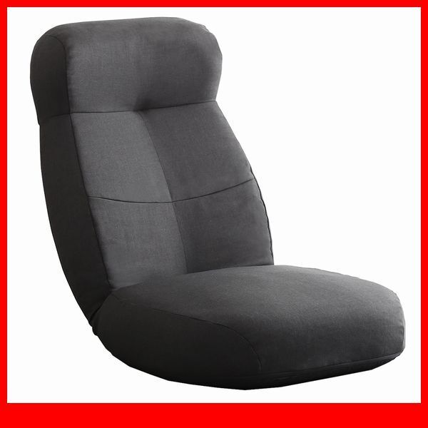 座椅子★14段階リクライニングポケットコイル入り座椅子/日本製 布地 ハイバック/ソファのような座り心地/フラット~二つ折り/ブラック/a2拍卖