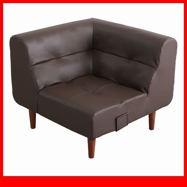 ソファ★新品/リビングダイニング コーナーソファ ワイド幅/PVCレザー 合皮 ポケットコイル ハイタイプ ロータイプ/日本製/ブラウン/a3拍卖