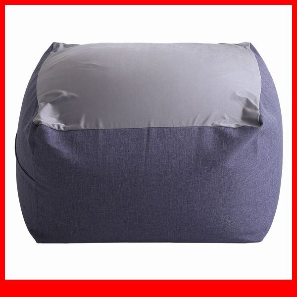 クッション★おしゃれなキューブ型ビーズクッション XLサイズ/日本製 洗えるカバー 布地/ソファ 椅子/ブルー/a2拍卖