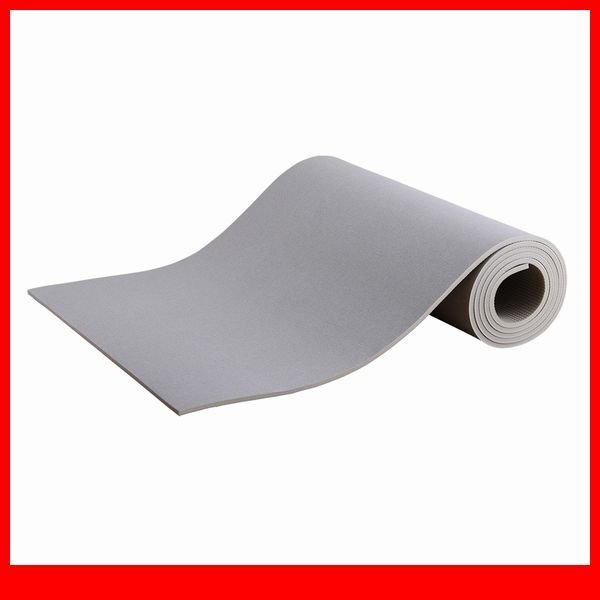 フロアマット★新品/継ぎ目がないPVCロールマット スリムロング 110×500cm/抗菌 防水 防音 すべり止め/グレー/a3拍卖