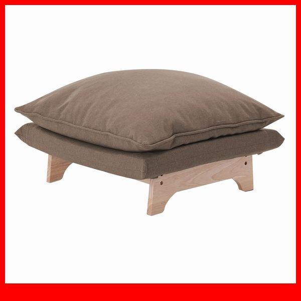 ソファ★新品/脚付きローソファ オットマン単品/ワイド サイドテーブルにも 日本製 完成品/ダリアン ブラウン/a7拍卖