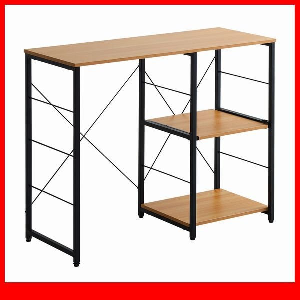 キッチンカウンター★新品/ヴィンテージ キッチンカウンター 幅100cm/収納棚 レンジ台にも/木目調天板 ナチュラル系 シャビーオーク/a1拍卖