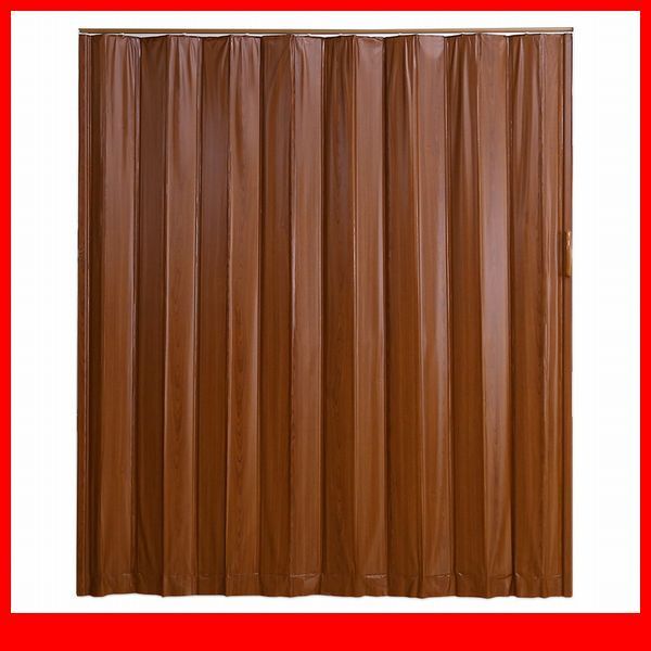 間仕切り★新品/木目調 アコーディオンドア 幅100cm/間仕切り 目隠し/スムーズ開閉 マグネット/オフィス 商業施設でも/ブラウン/a1拍卖