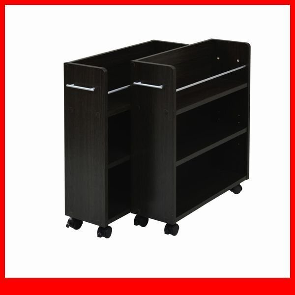 押入れ収納★クローゼット 収納 ラック 本棚 2個セット/隙間家具 リビング ダイニング デスクラックに/ダークブラウン/sgta-0128/特価/a1拍卖