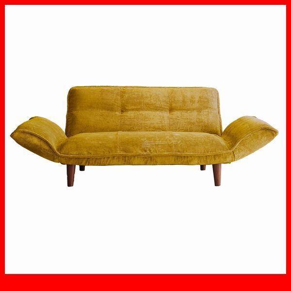 ソファ★コンパクトソファ 2人掛け/背もたれ 肘掛け リクライニング/ポケットコイル/ロータイプ ハイタイプ/イエロー/特価 限定/a6拍卖