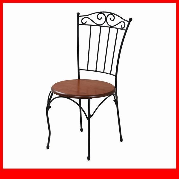 チェア★ヨーロッパ風 アイアン家具 チェア 椅子/カフェチェア ダイニング デスクに/姫系 アンティーク調/ブラック ブラウン/iria-1020/a1拍卖