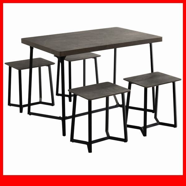ダイニングテーブル★新品/大理石調ダイニング5点セット/大理石柄の天板で高級感 憧れ 長方形 4人用 ワークデスクにも/グレー/a1拍卖