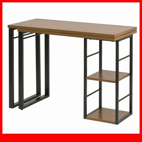 机★新品/回転ワークデスク/パソコンデスク ツインデスク ワイドデスク/コンパクト L型 I型 変幻自在/収納 可動棚/ブラウン ブラック/a1拍卖