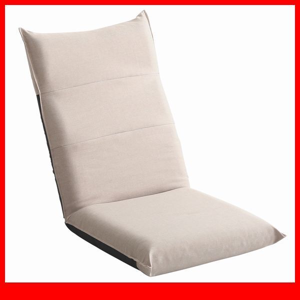 座椅子★シンプルボリューム ハイバック座椅子/14段階リクライニング フラット~二つ折り/日本製 布地 完成品/ベージュ/特価/a1拍卖