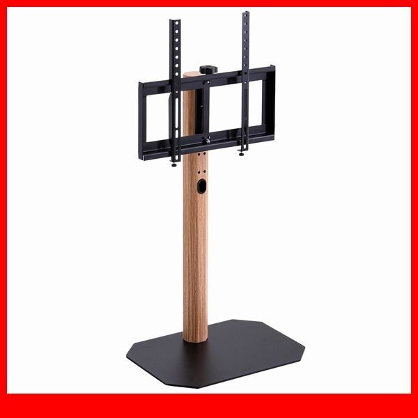 テレビ台★新品/木目が美しい八角壁寄せテレビスタンド ロータイプ/32~65型 コード収納 首振り機能/木目調 ベージュ系 シャビーオーク/a1拍卖