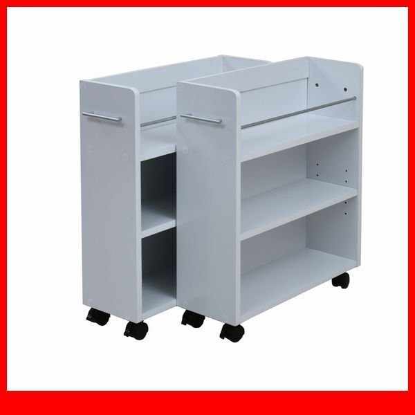 押入れ収納★クローゼット 収納 ラック 本棚 2個セット/隙間家具 リビング ダイニング デスクラックに/ホワイト 白家具/限定/sgta-0128/a4拍卖