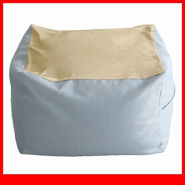 クッション★おしゃれでかわいいキューブ型ビーズクッション Lサイズ/日本製 洗えるカバー 布地/ソファ 椅子 スツール/ライトブルー/a2拍卖