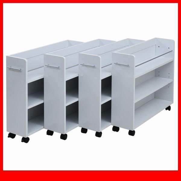 押入れ収納★押入れ 収納 ラック 本棚 4個セット/隙間家具 リビング ダイニング デスクラックに/ホワイト 白家具/新品特価/sgta-0130set/a4拍卖