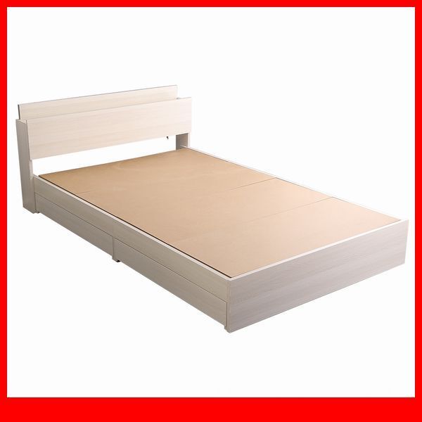 ベッド★宮棚 コンセント付きチェストベッド フレームのみ シングル/大人かわいいインテリア/引き出し2杯/木目調/ホワイトオーク/a4拍卖