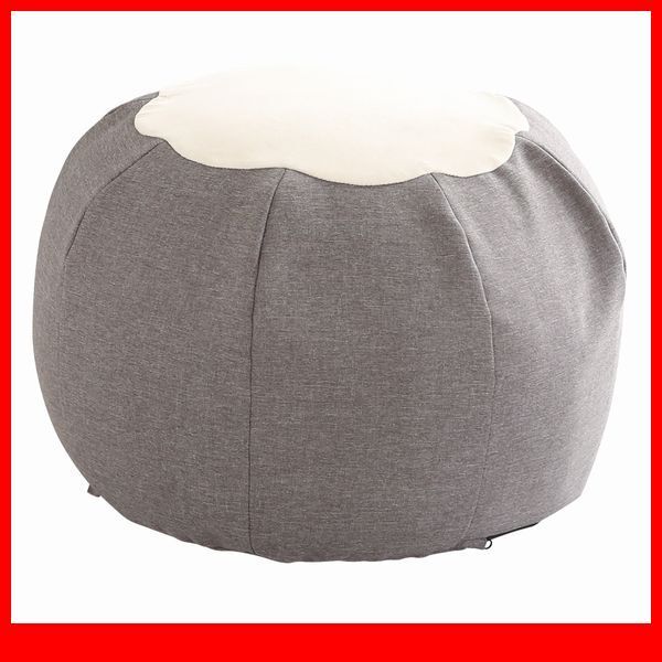 クッション★かわいいお花型ビーズクッション/使い方色々 オットマン スツール サイドテーブル/カバーリング/中身 日本製/グレー/a2拍卖