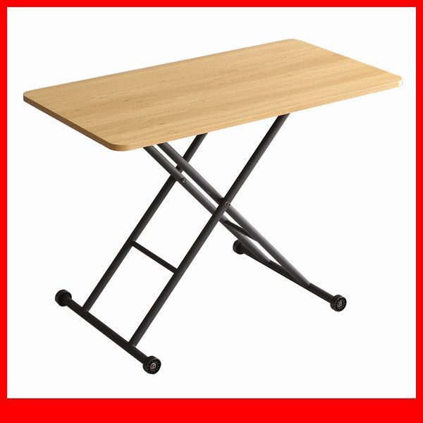 テーブル★新品/折りたたみ式無段階ガス圧昇降テーブル/ローテーブル ダイニングテーブル 作業台/完成品 木目調/シャビーオーク/a1拍卖